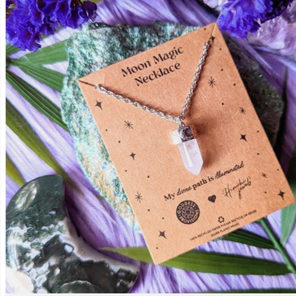 Clear quartz necklace